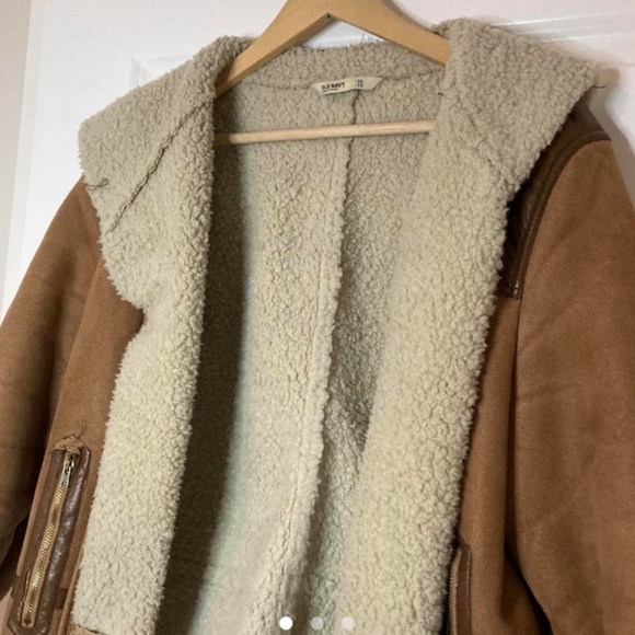 Suede Sherpa coat - Picture 2 of 3